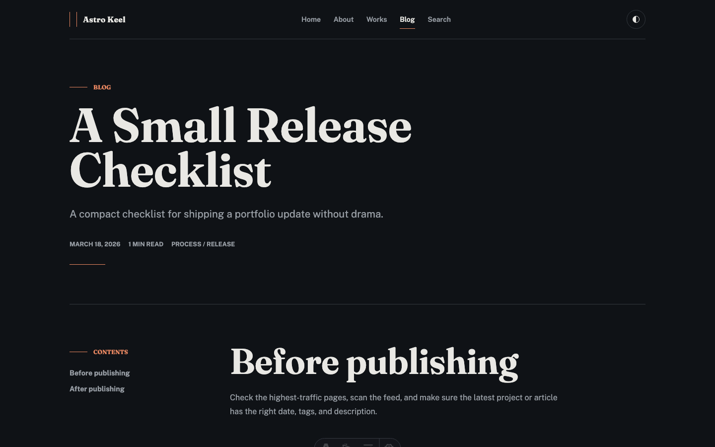 Keel website template — page 4