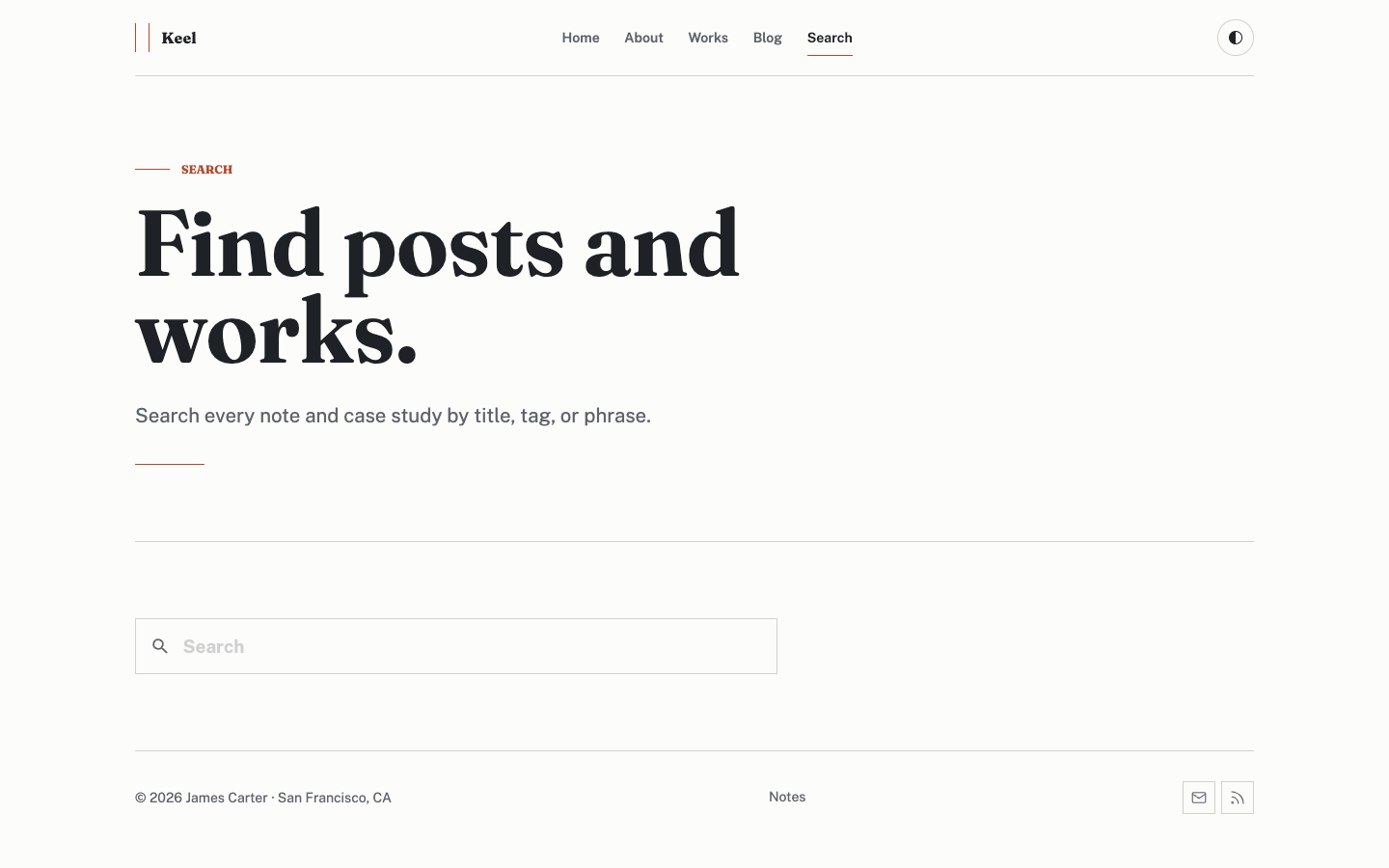 Keel website template preview 6