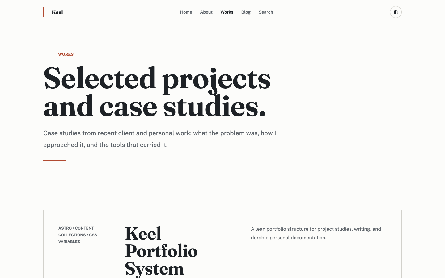 Keel website template preview 10
