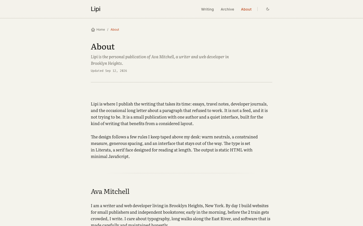 Lipi website template preview 3