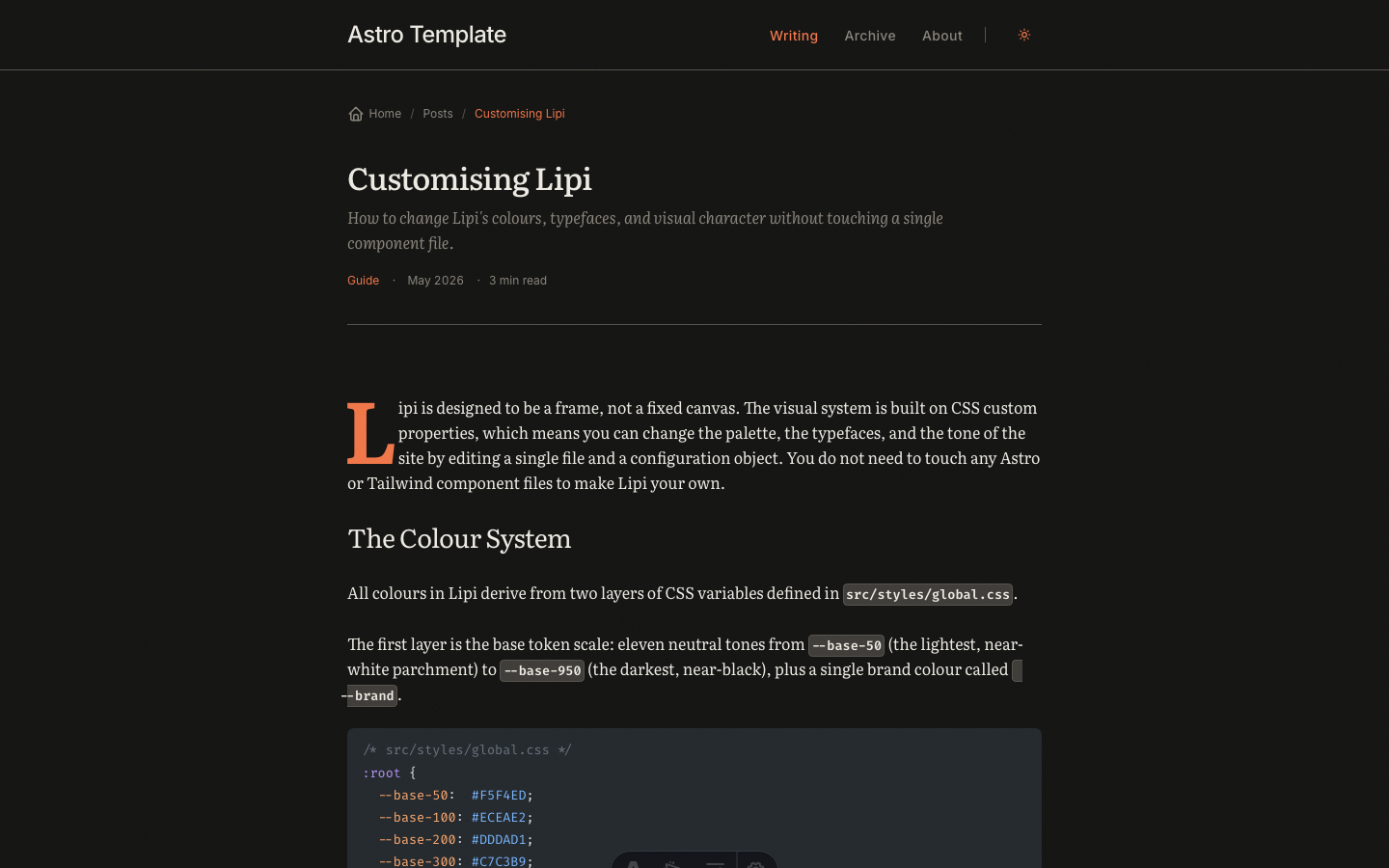 Lipi website template — page 8