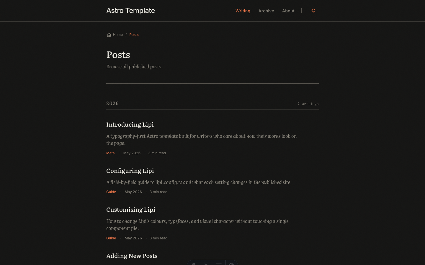 Lipi website template — page 9