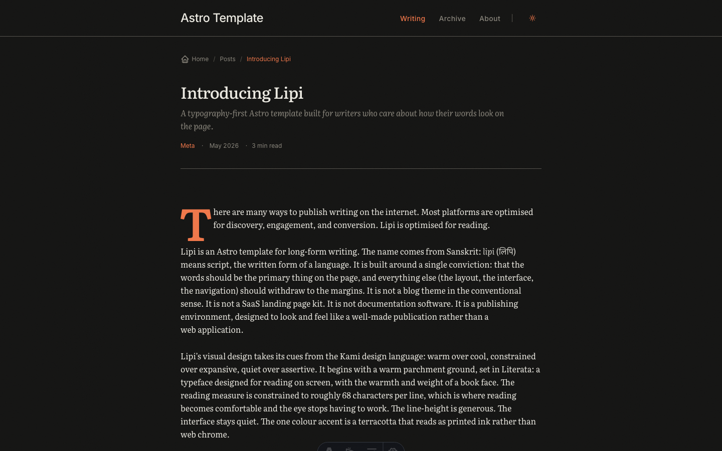 Lipi website template — page 10