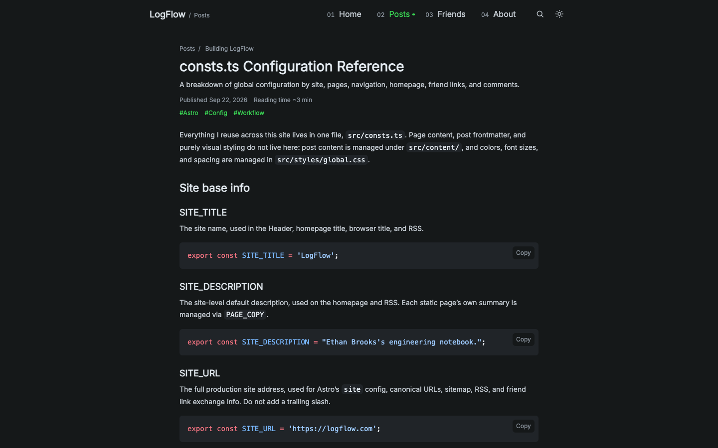 LogFlow website template preview 3