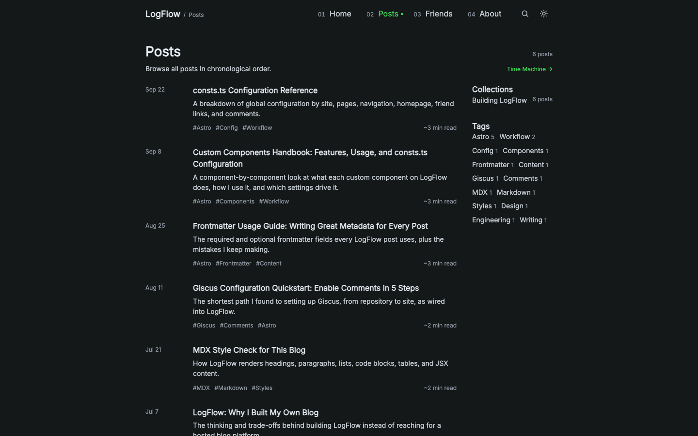 LogFlow website template preview 4