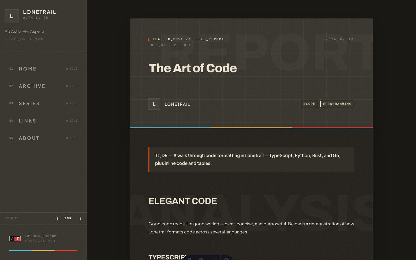 Lonetrail website template — page 6