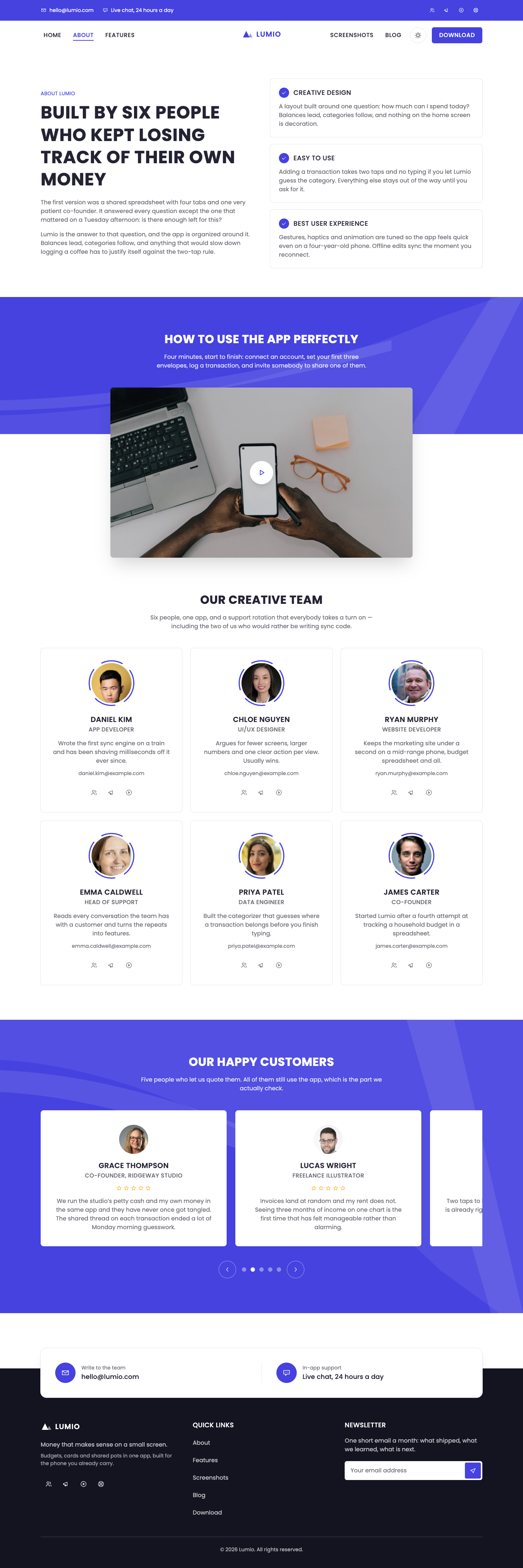 Lumio website template preview 6