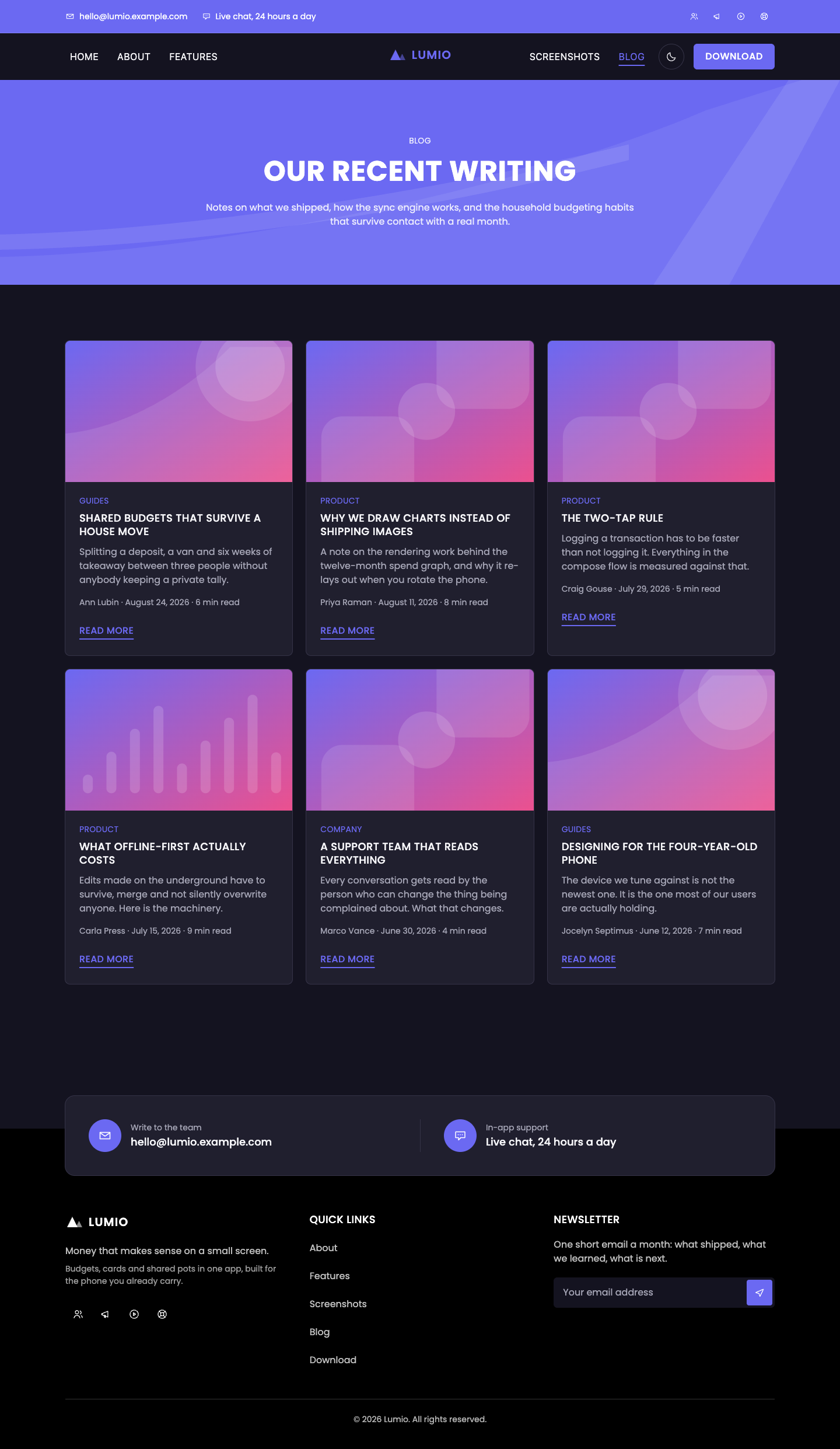 Lumio website template preview 8