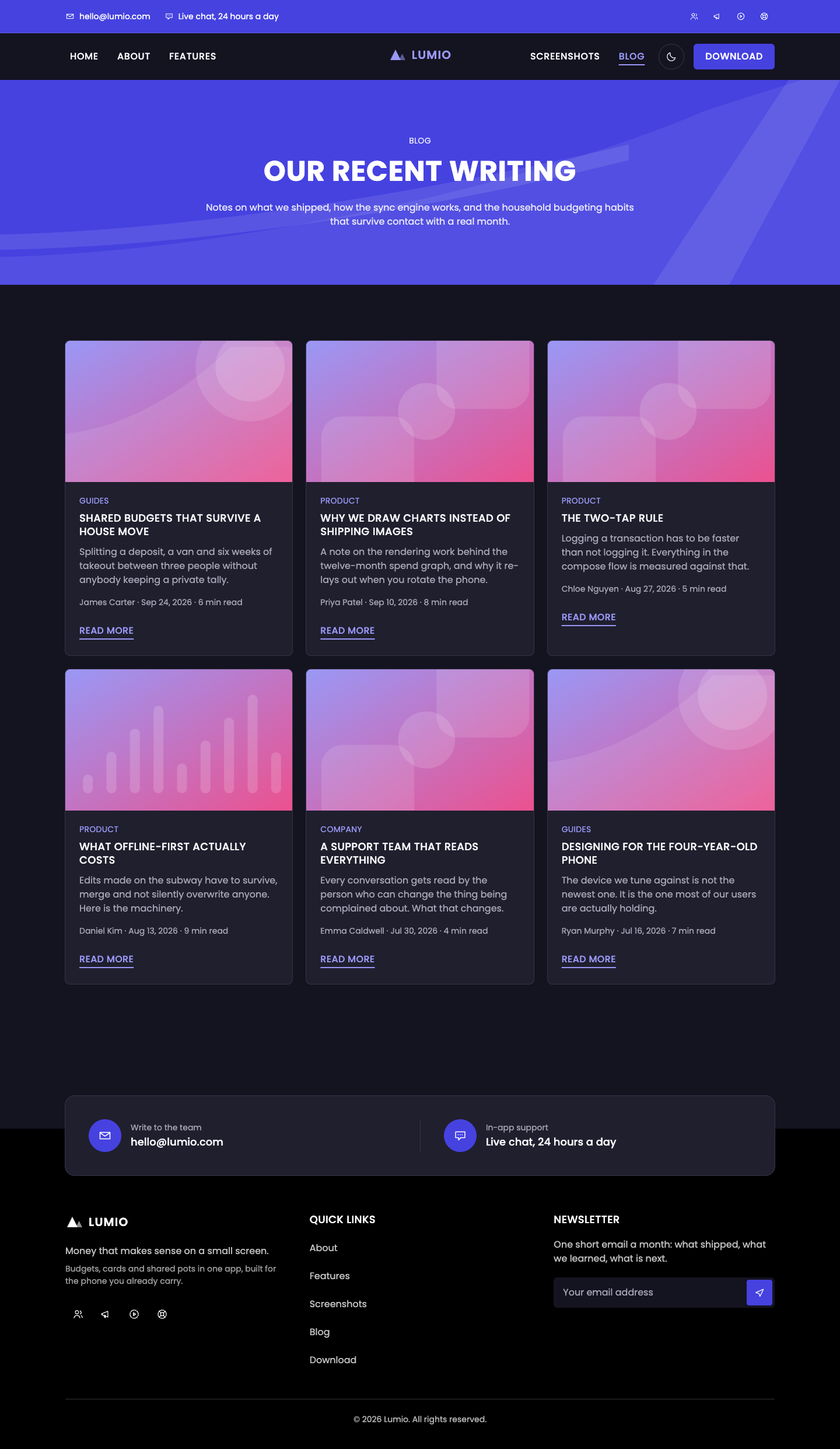 Lumio website template preview 8