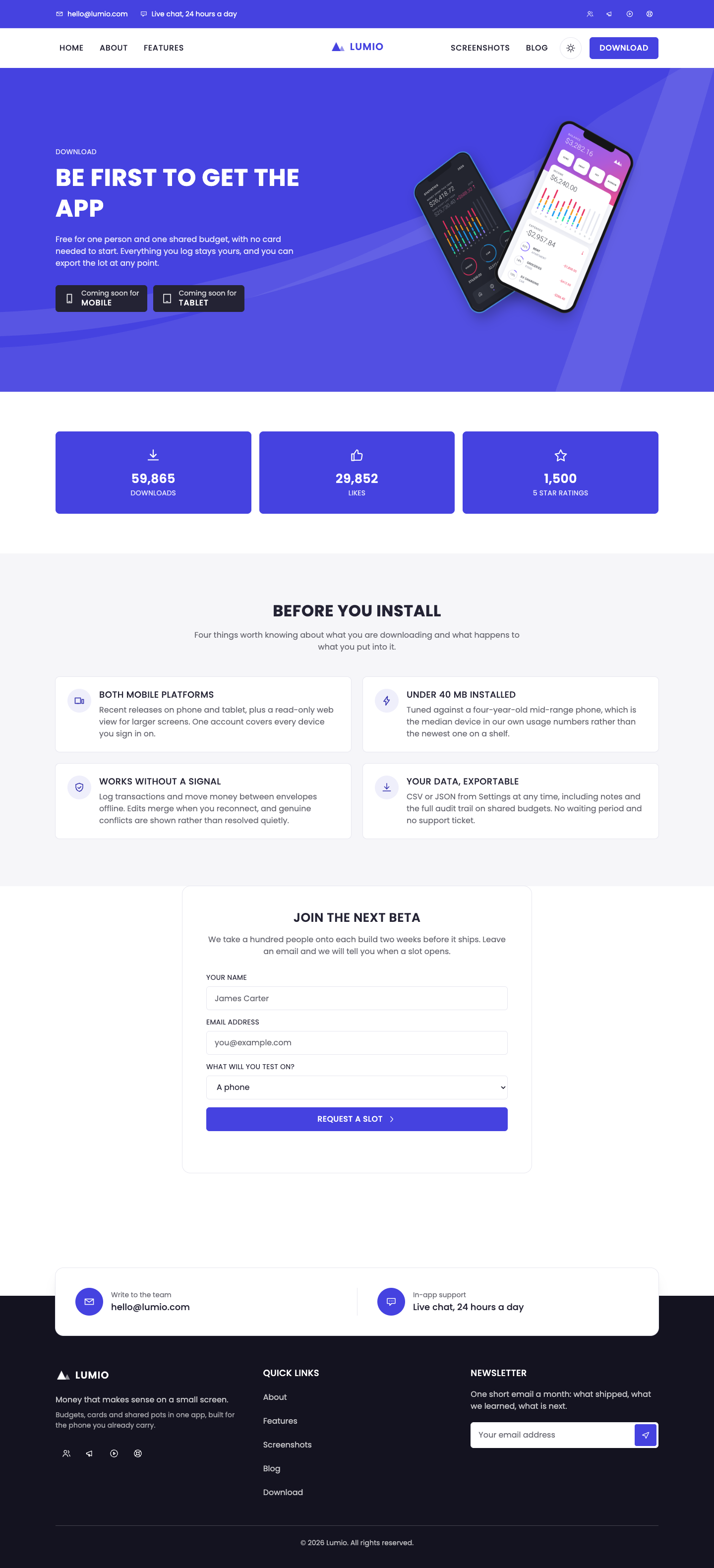 Lumio website template preview 9