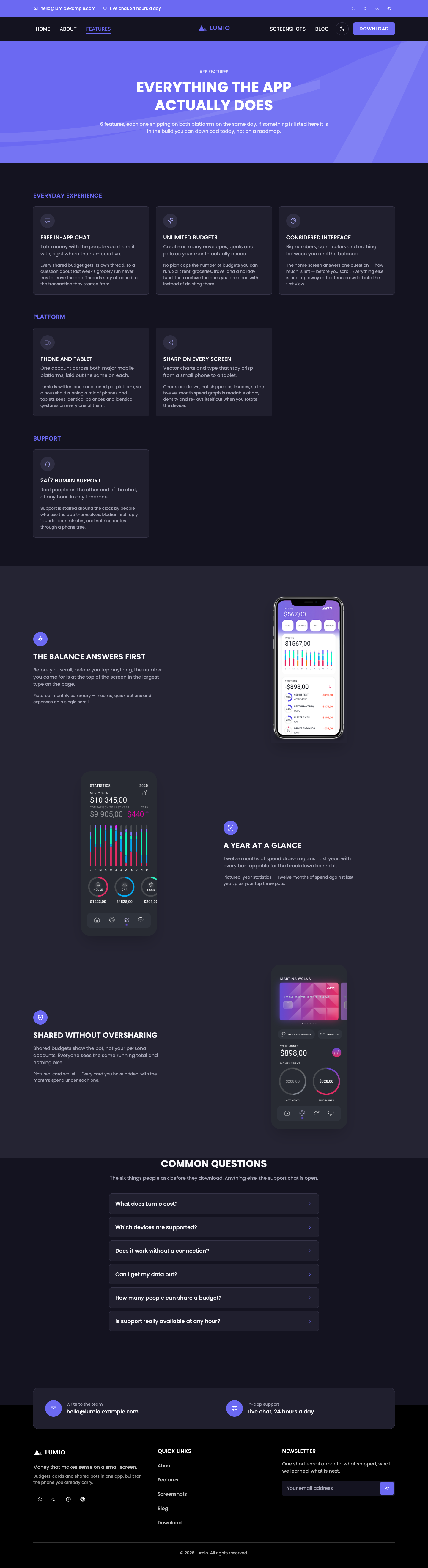 Lumio website template preview 10