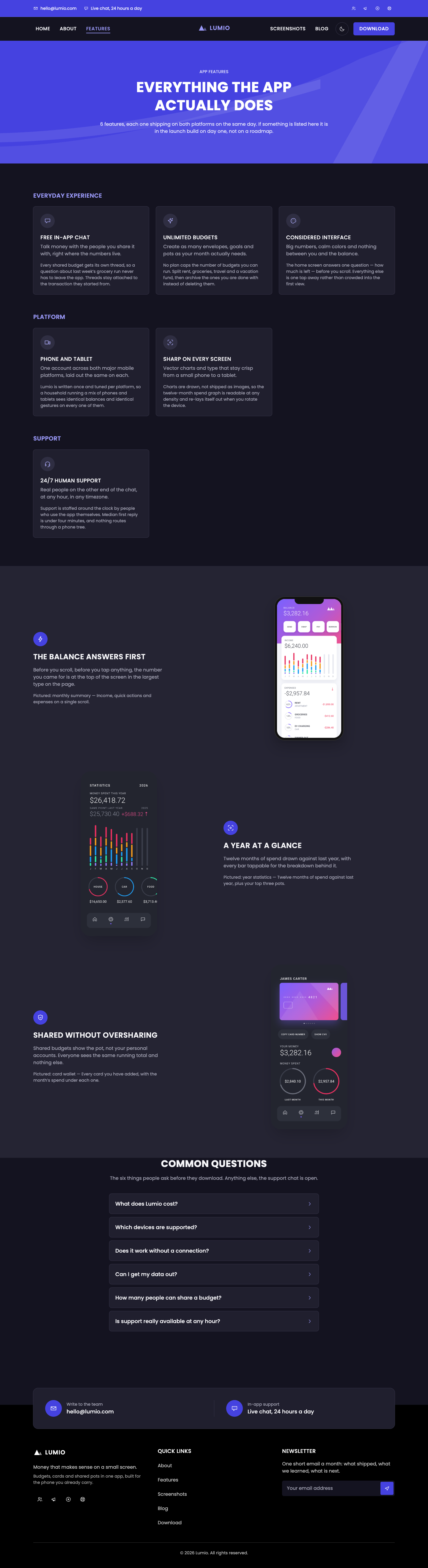 Lumio website template preview 10