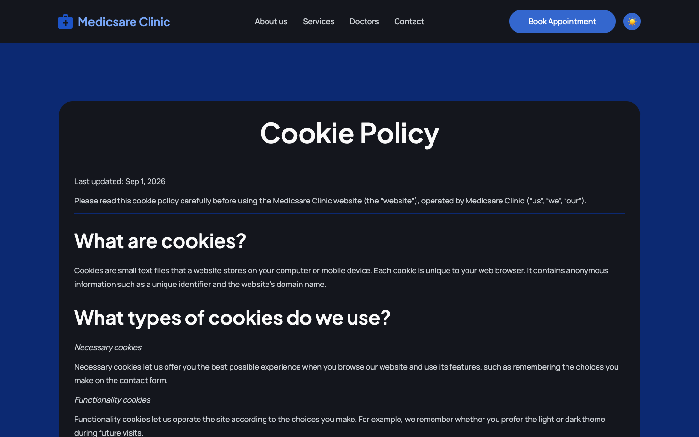 Medicsare website template preview 5