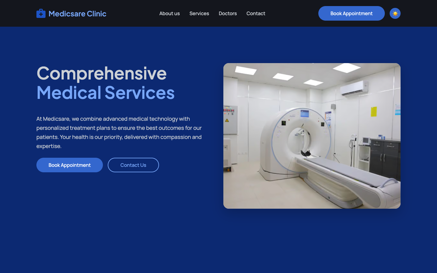 Medicsare website template preview 9