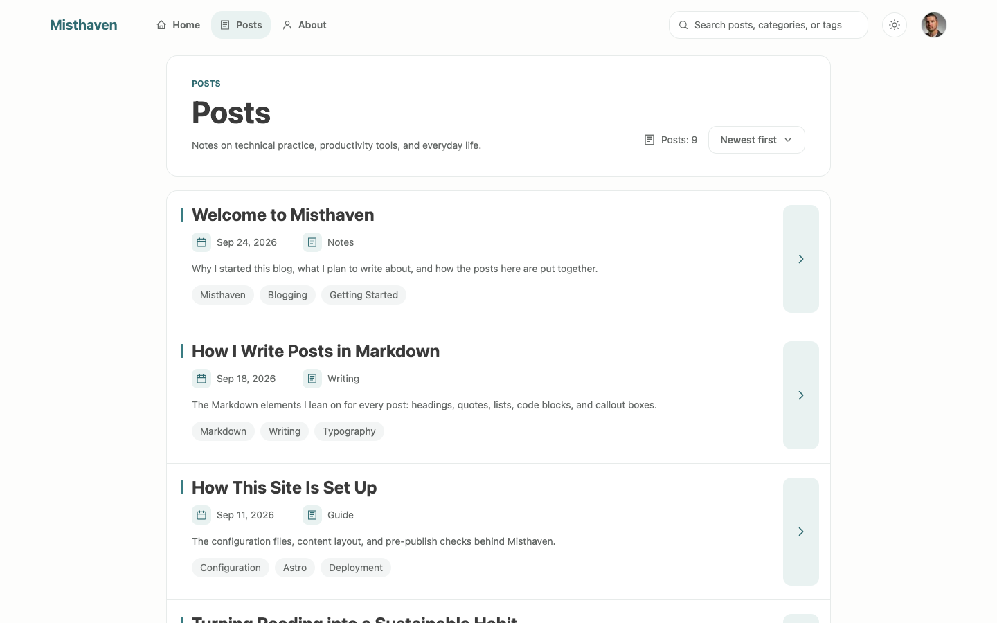 Misthaven website template preview 5