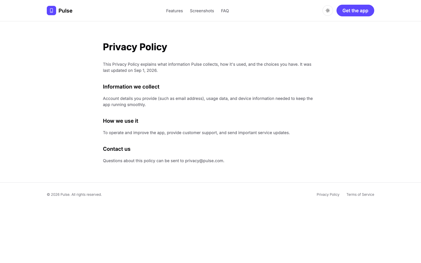 Mobile App Landing website template preview 6