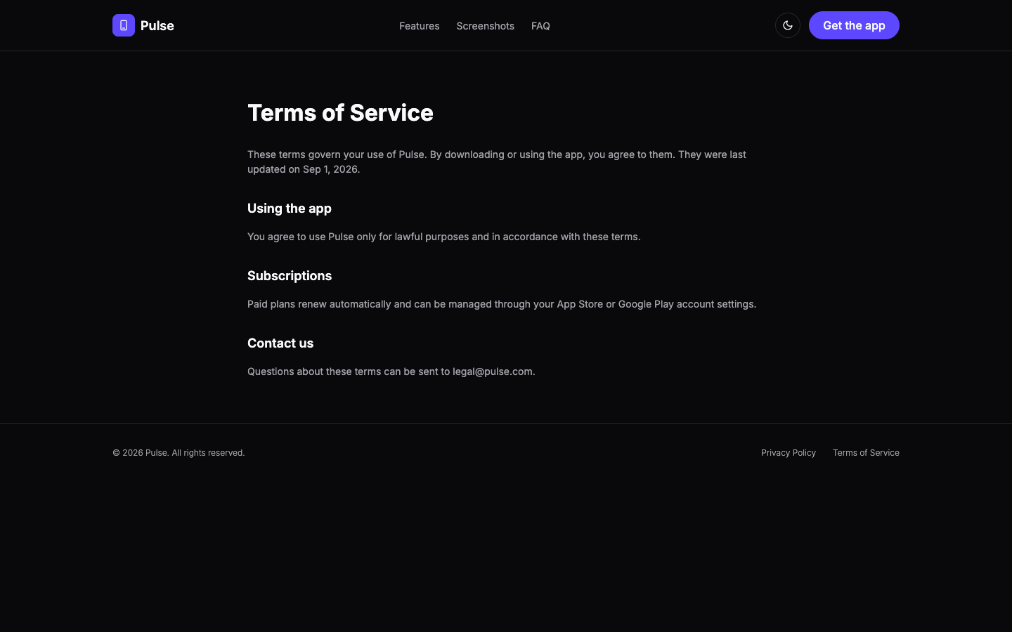Mobile App Landing website template preview 7