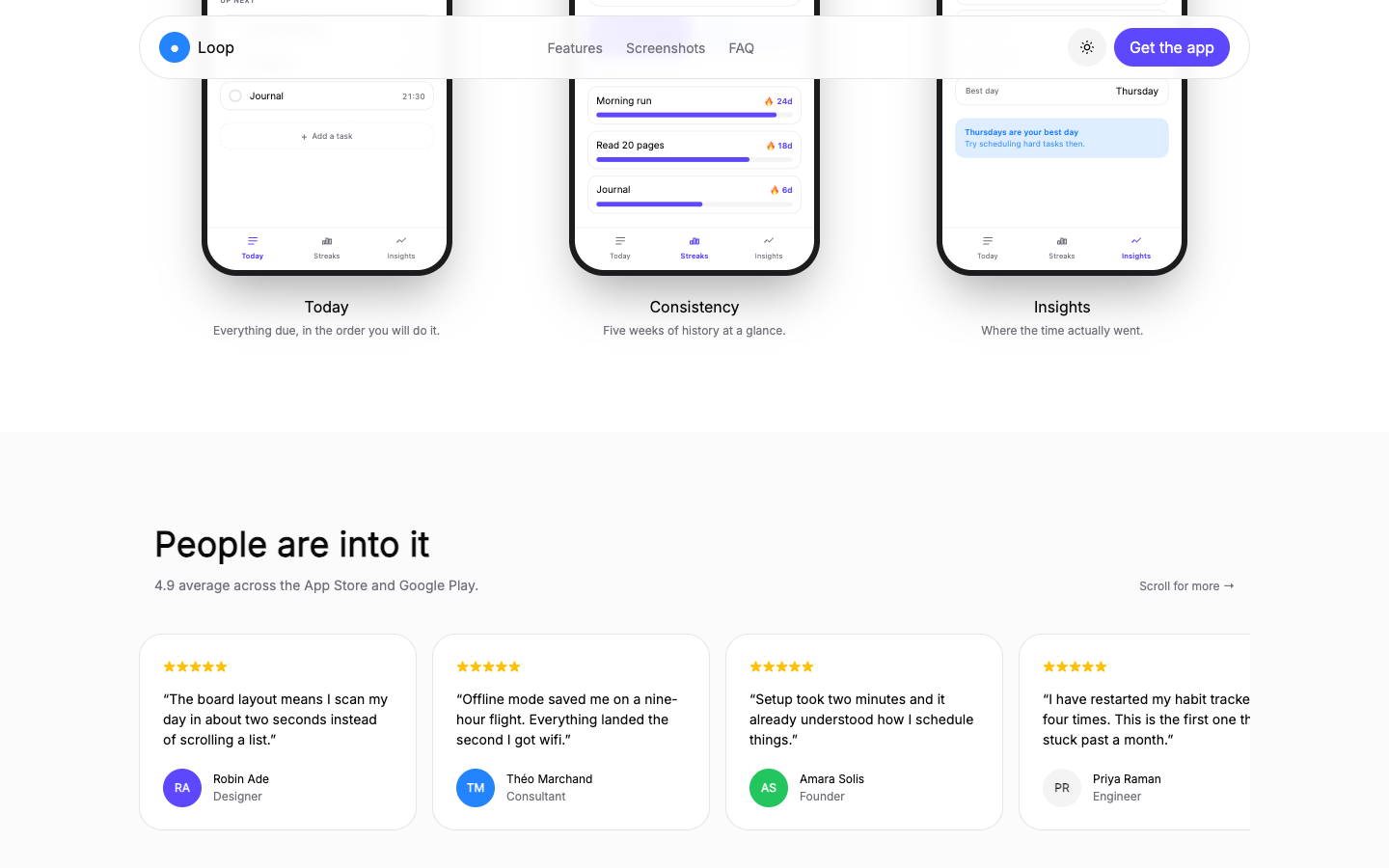 Mobile App Landing — Bento website template preview 5