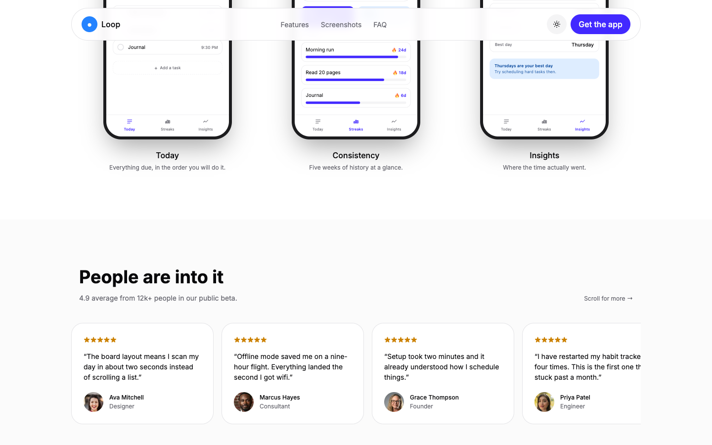 Mobile App Landing — Bento website template preview 5