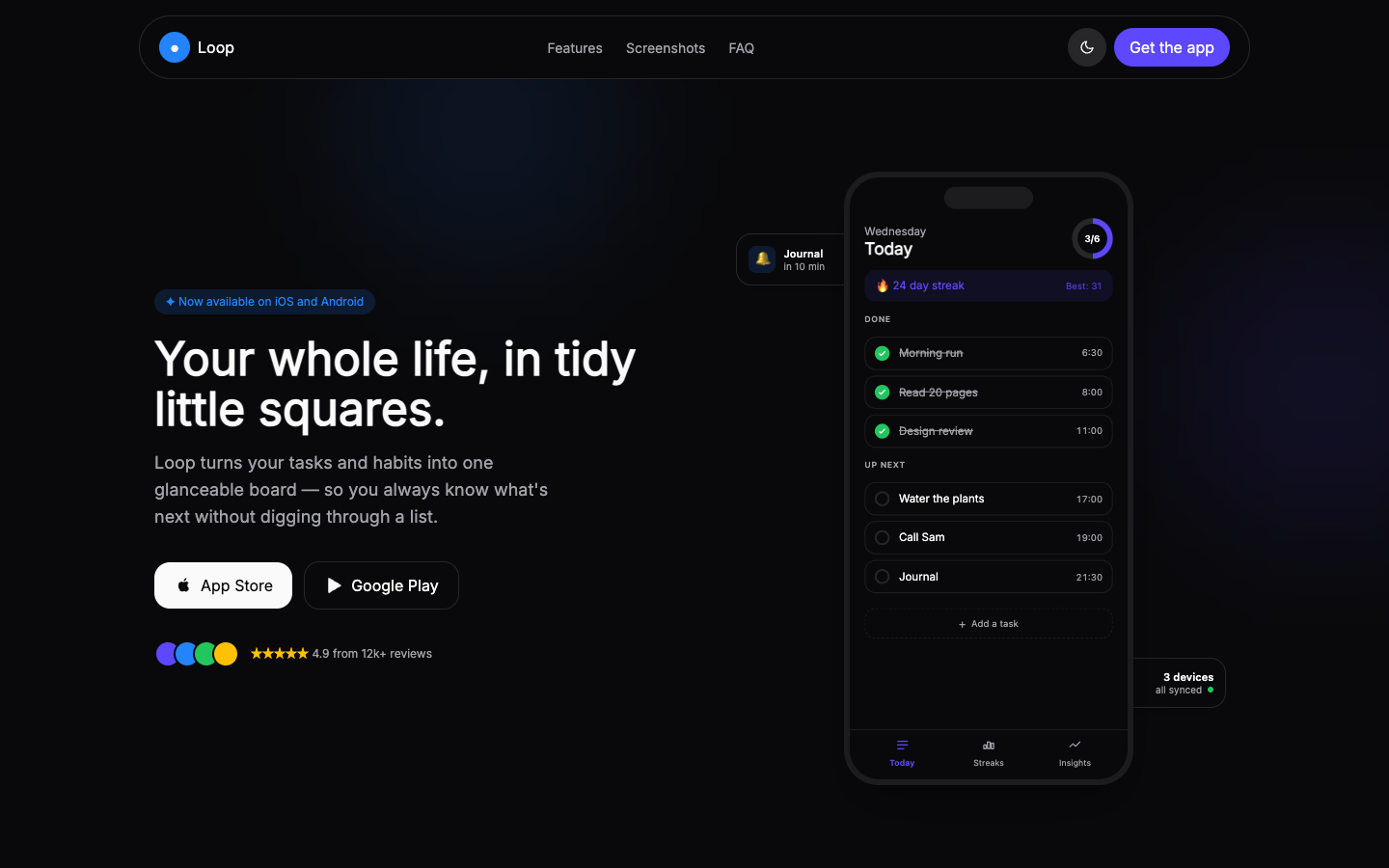 Mobile App Landing — Bento website template preview 2
