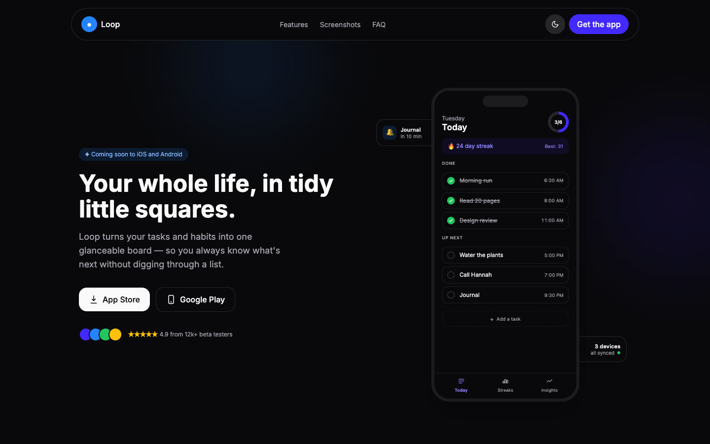 Mobile App Landing — Bento website template preview 2