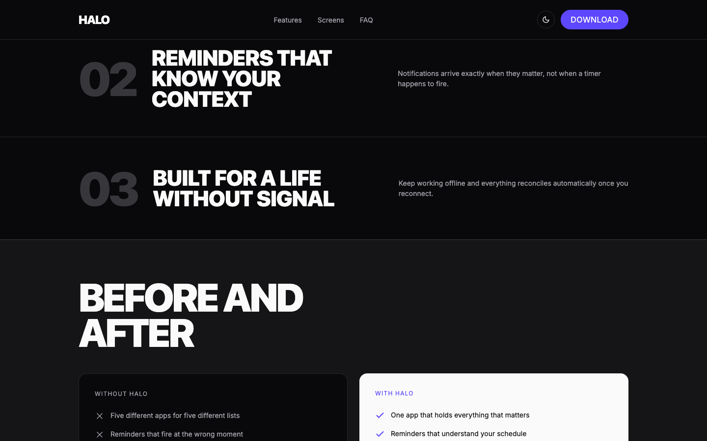 Mobile App Landing — Bold website template preview 4