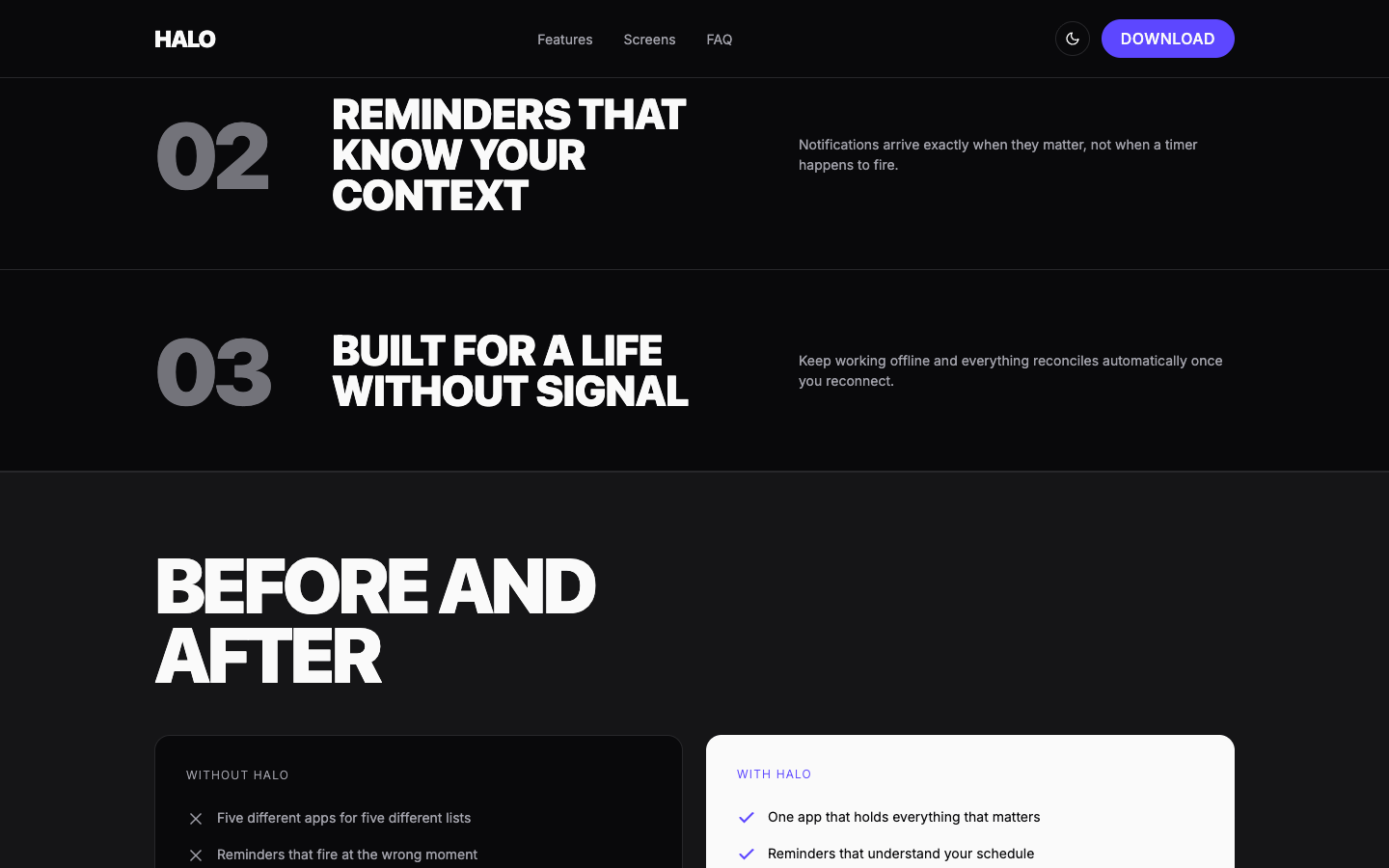 Mobile App Landing — Bold website template preview 4