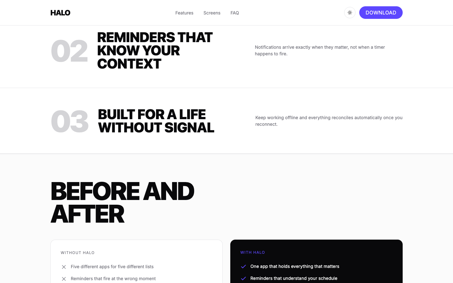 Mobile App Landing — Bold website template preview 3