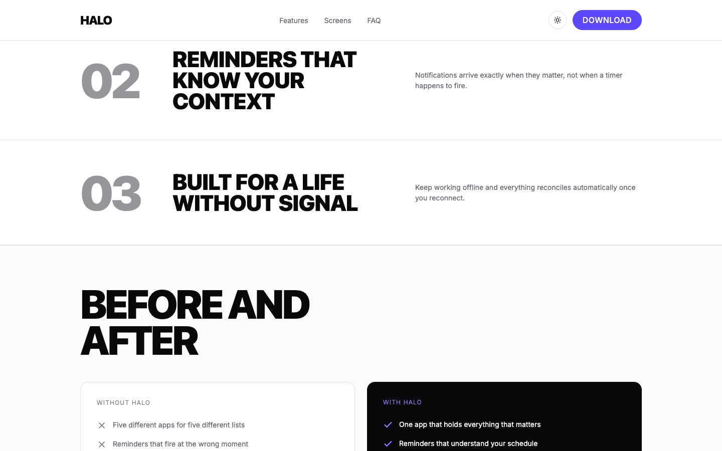 Mobile App Landing — Bold website template preview 3