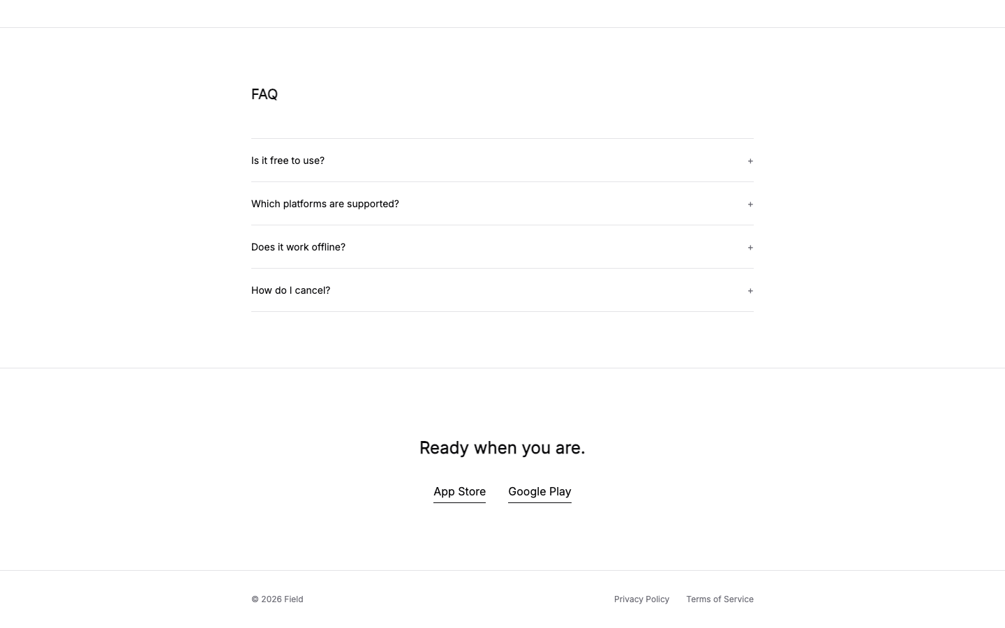 Mobile App Landing — Minimal website template preview 5