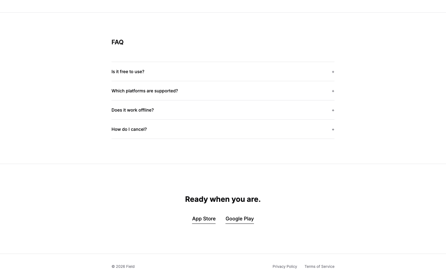 Mobile App Landing — Minimal website template preview 5