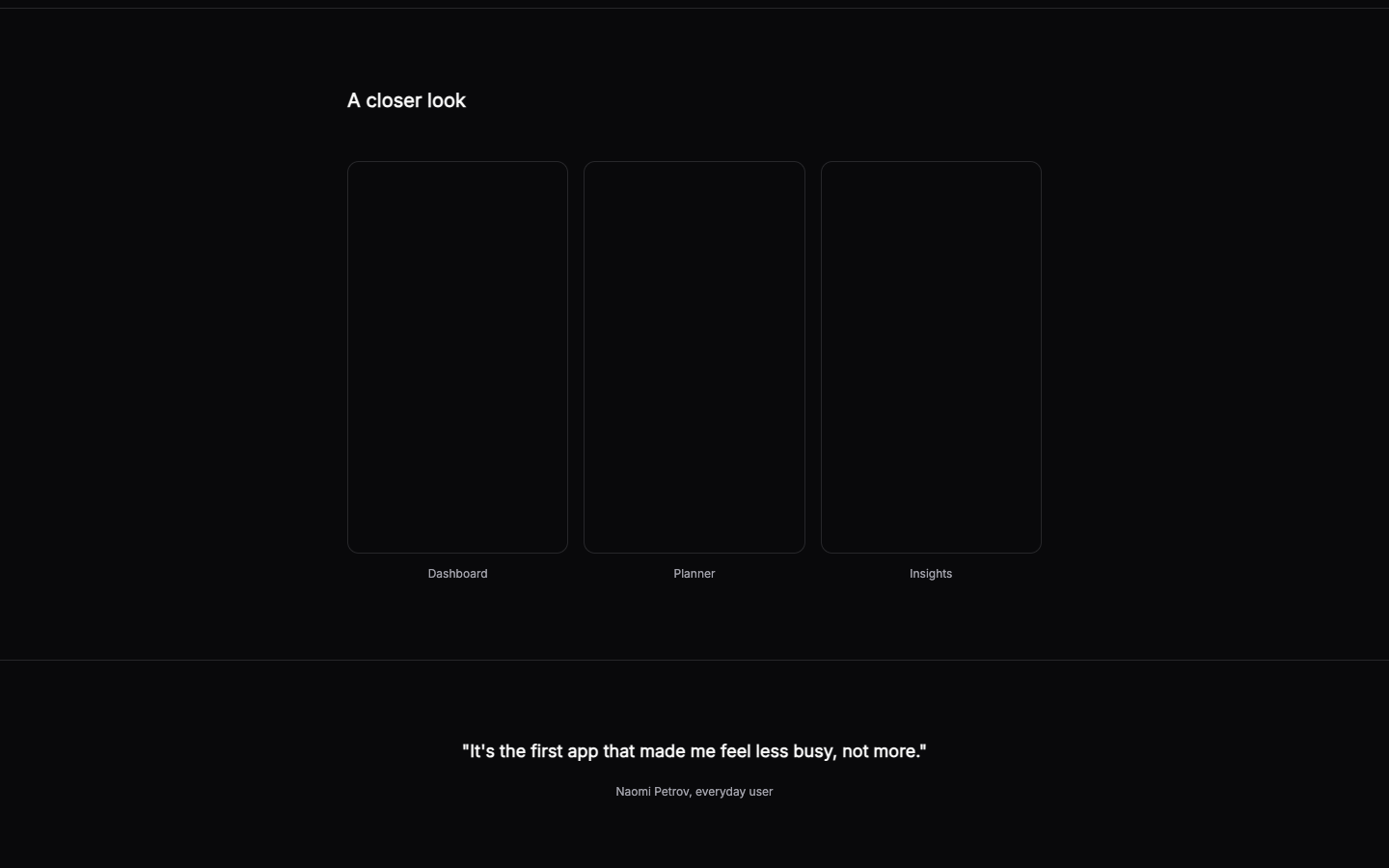 Mobile App Landing — Minimal website template preview 4