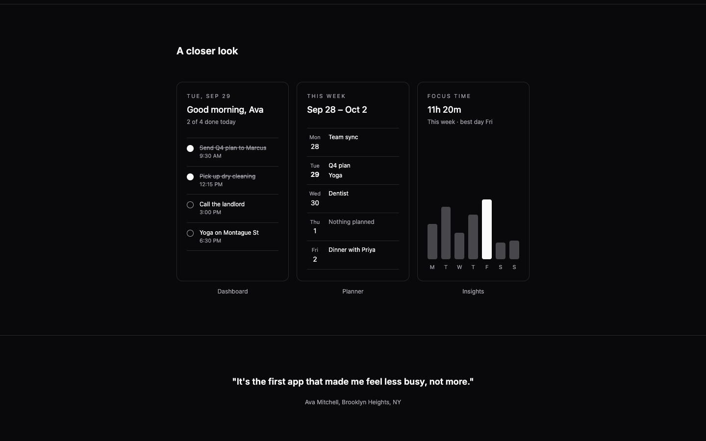 Mobile App Landing — Minimal website template preview 4