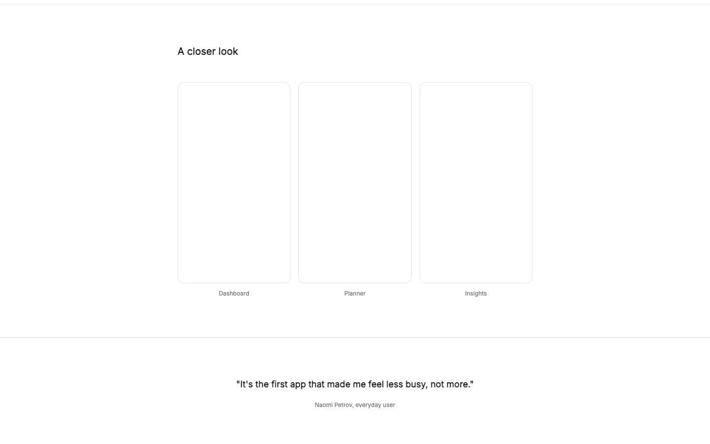 Mobile App Landing — Minimal website template preview 3