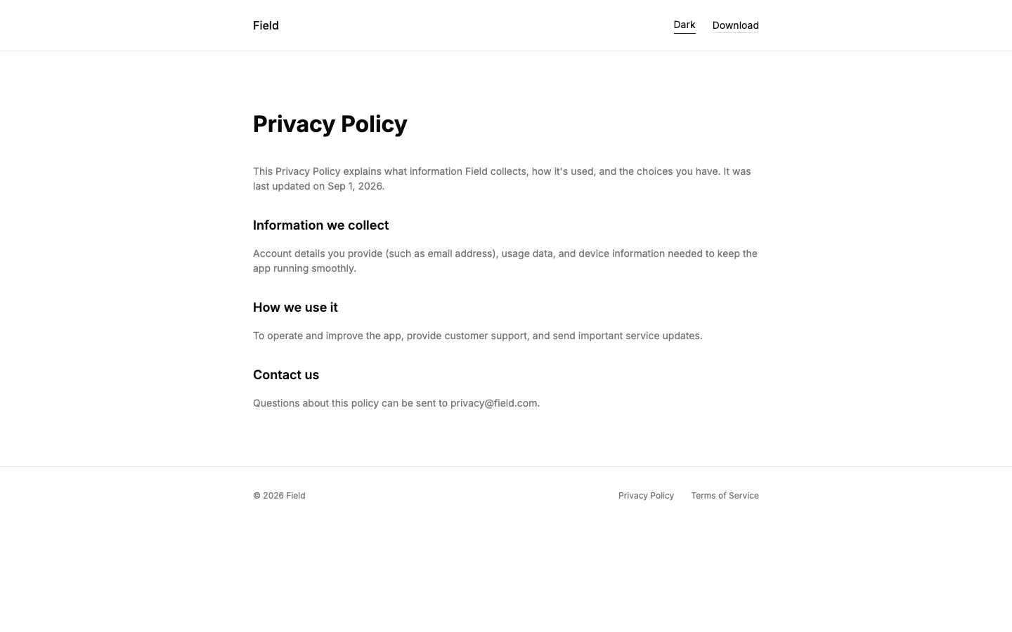 Mobile App Landing — Minimal website template preview 6