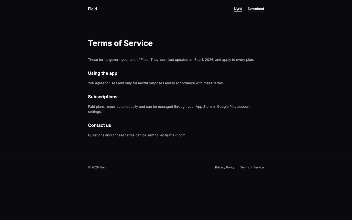 Mobile App Landing — Minimal website template preview 7