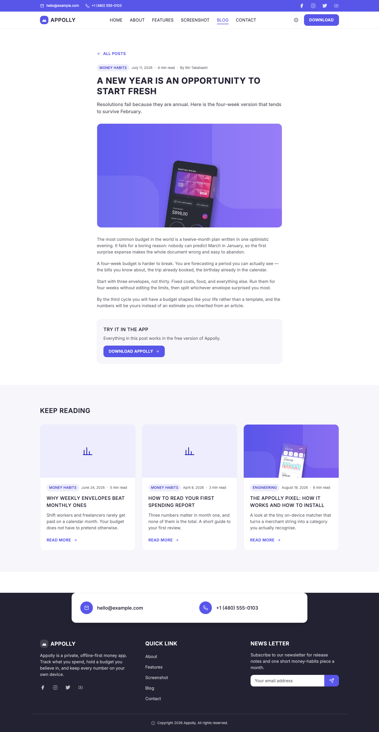 Appolly website template preview 8