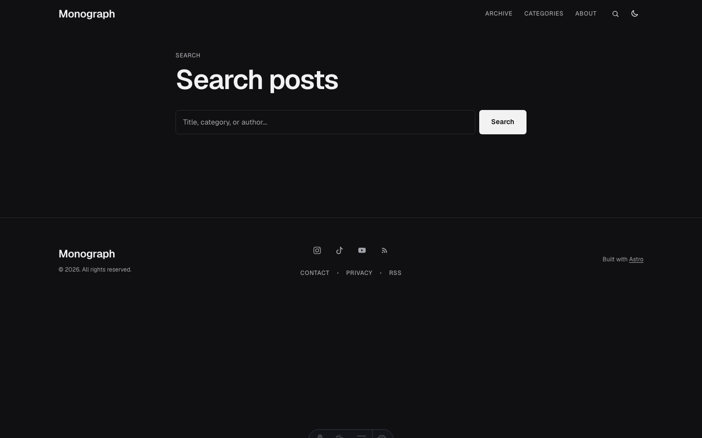 Monograph website template — page 10