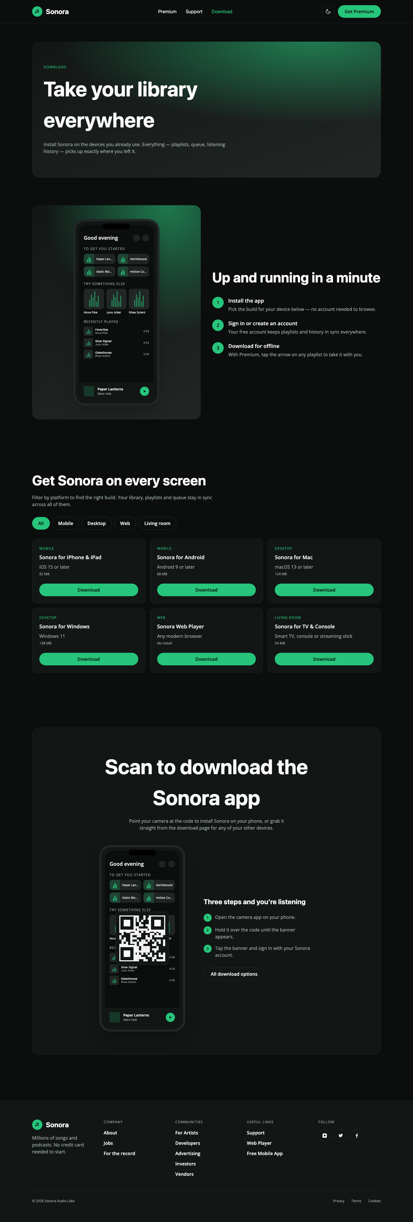Sonora website template preview 6