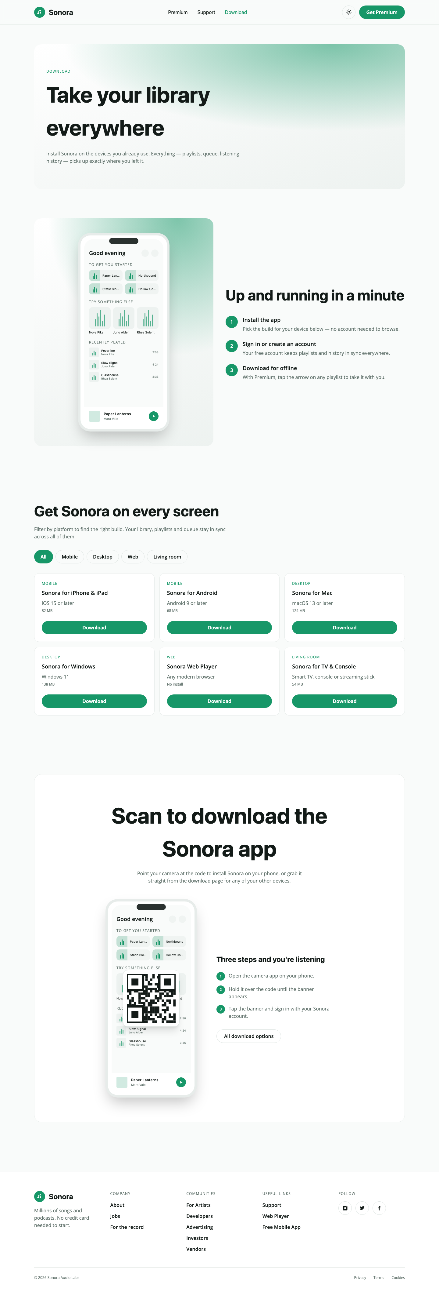 Sonora website template preview 7
