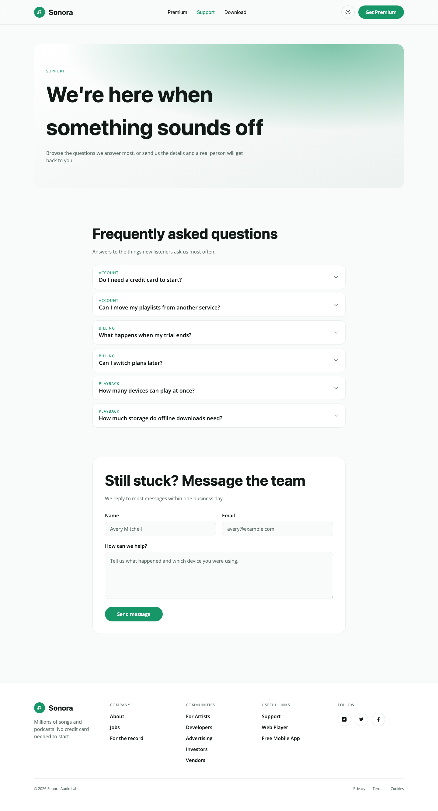 Sonora website template preview 9