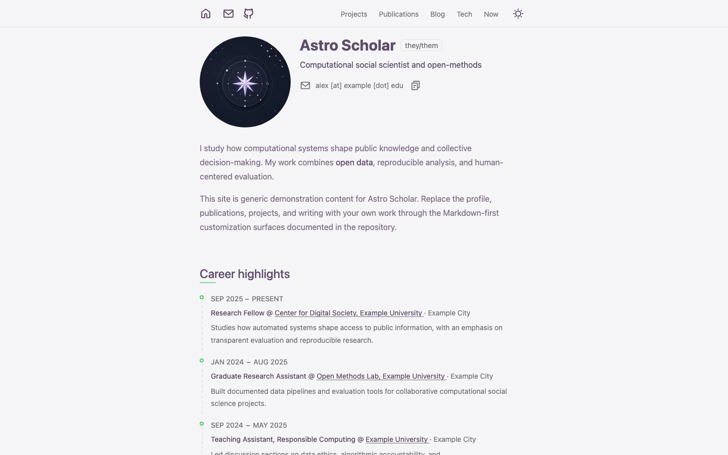 MyScholar website template preview