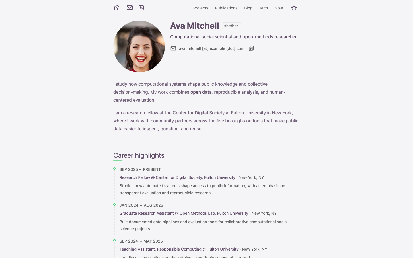 MyScholar website template preview