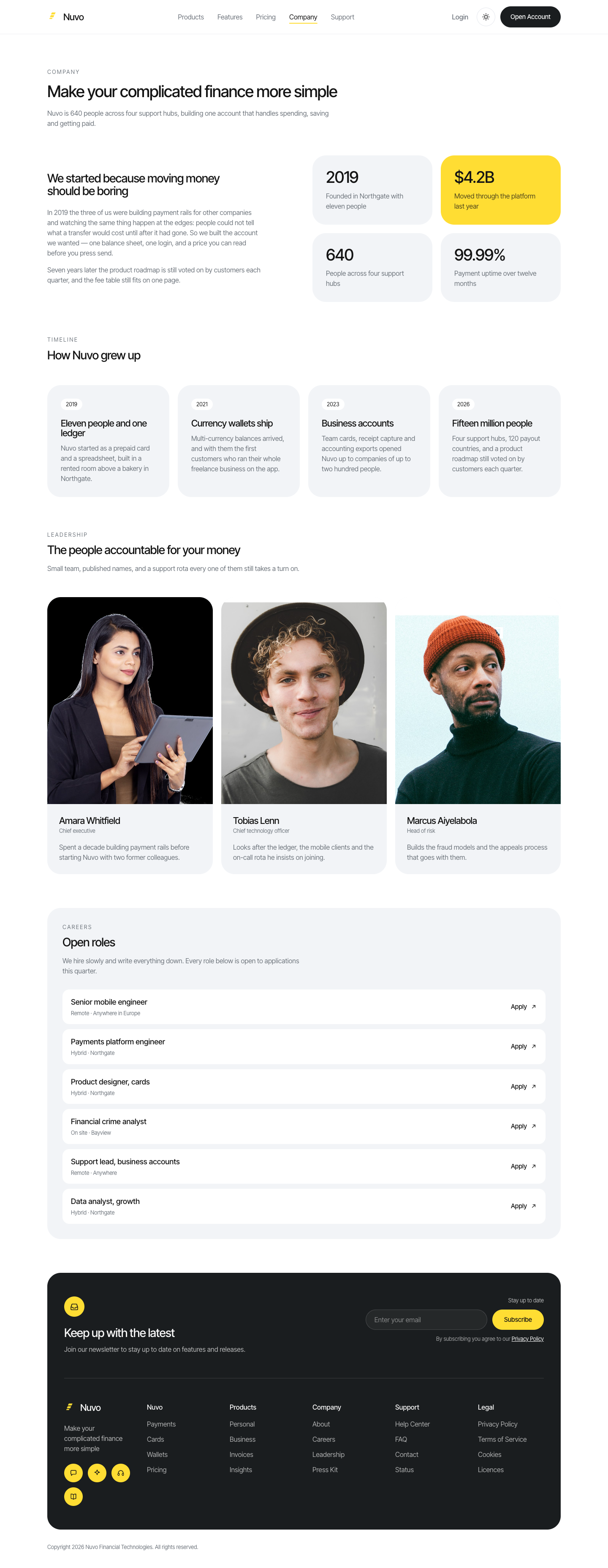 Nuvo Bank website template preview 6