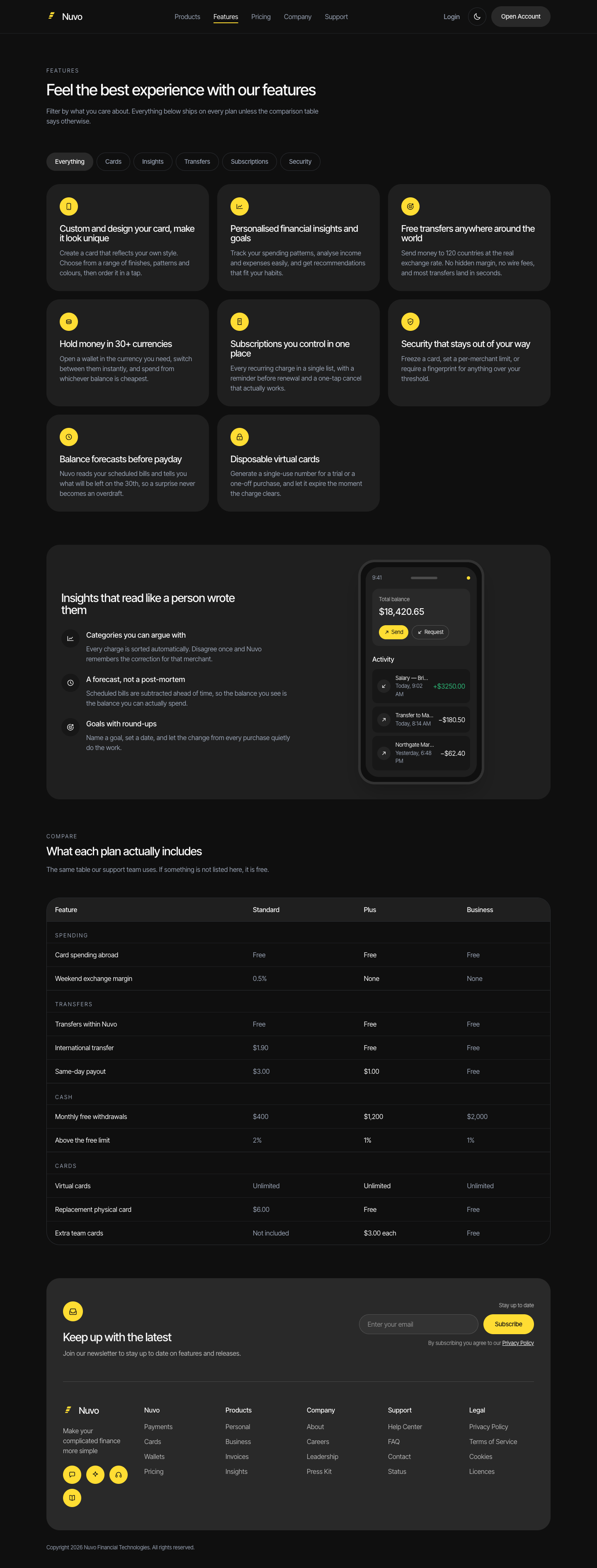 Nuvo Bank website template preview 7