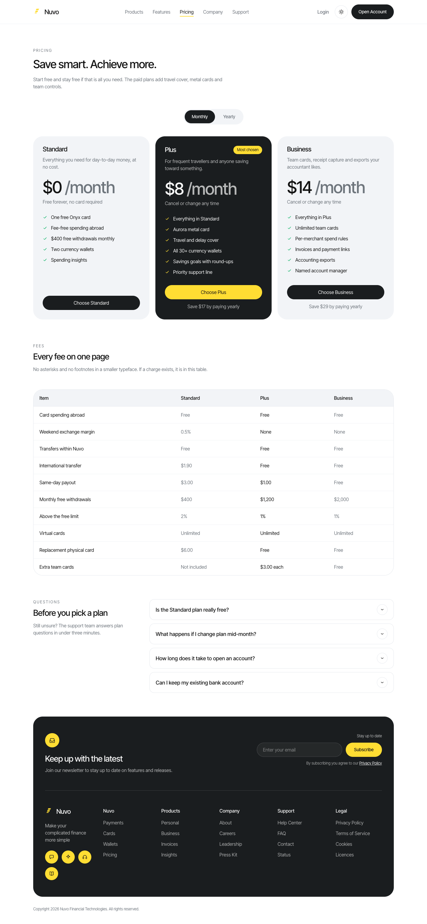 Nuvo Bank website template preview 8