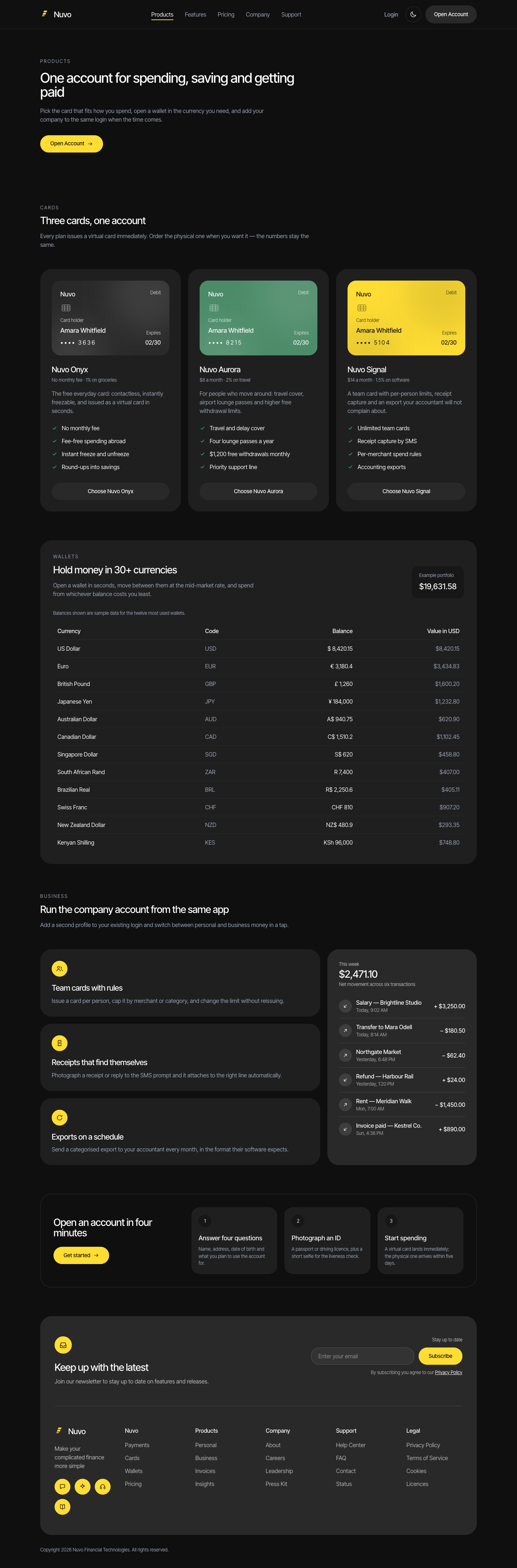 Nuvo Bank website template preview 9
