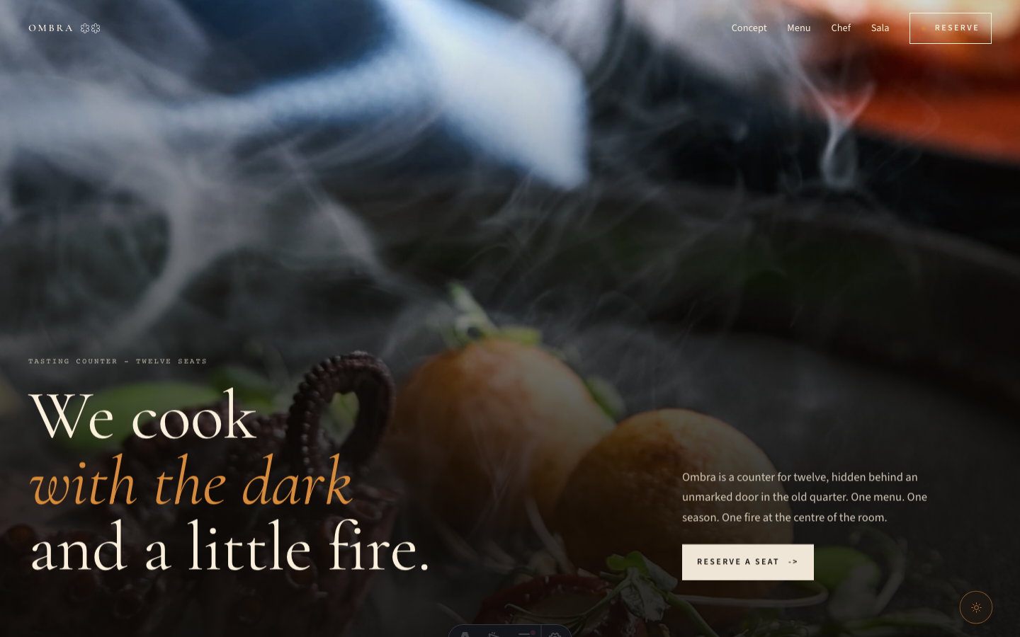 Ombra website template preview