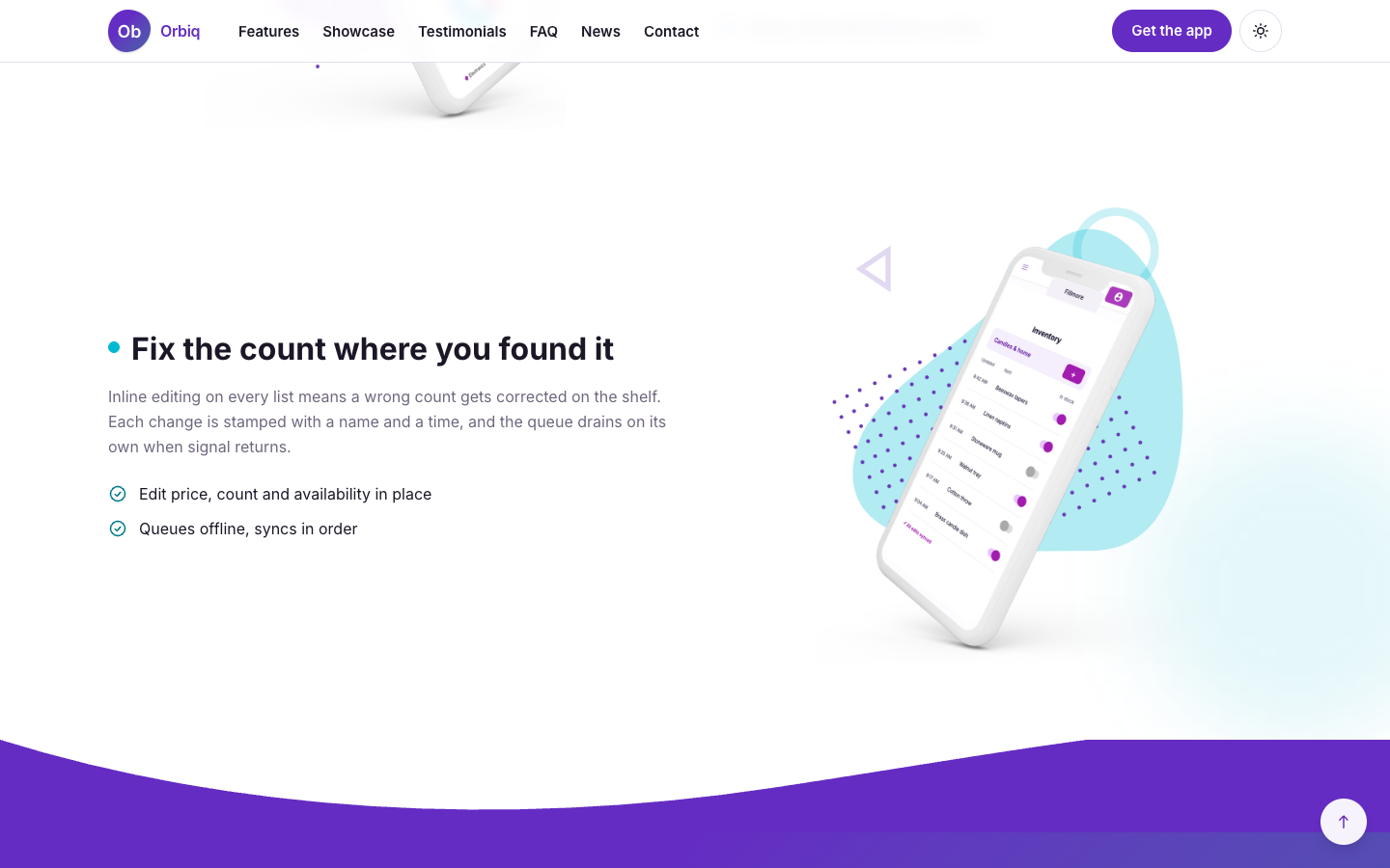 Orbiq website template preview 3