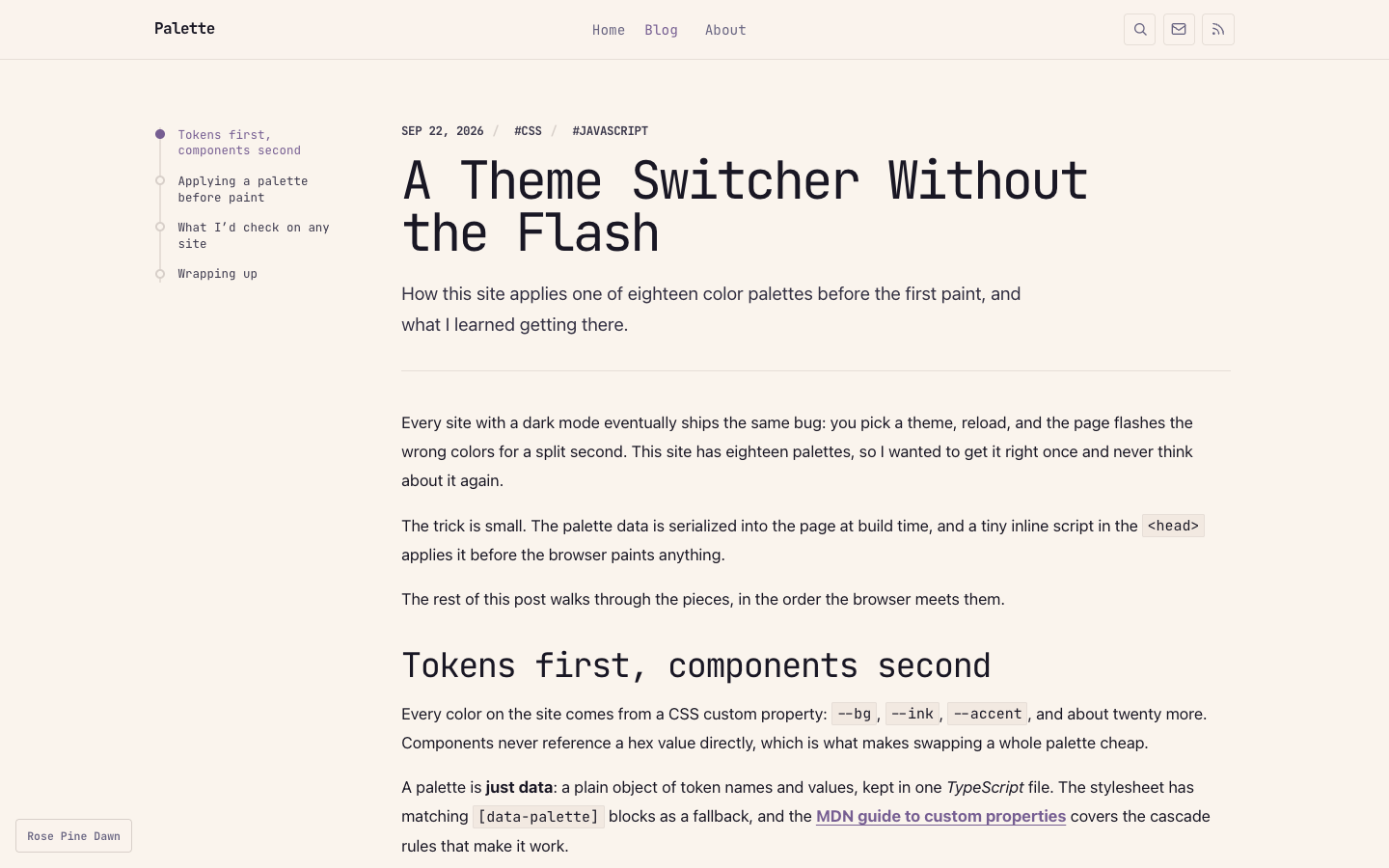 Palette website template preview 2